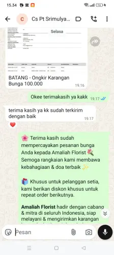 Testimonial Papan Bunga rangkasbitung timur