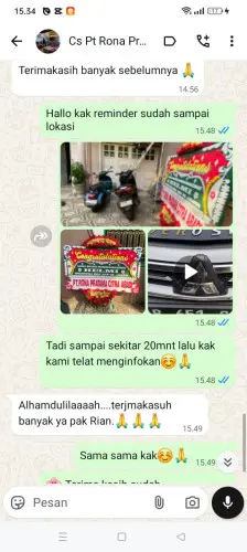 Testimonial Papan Bunga rangkasbitung timur